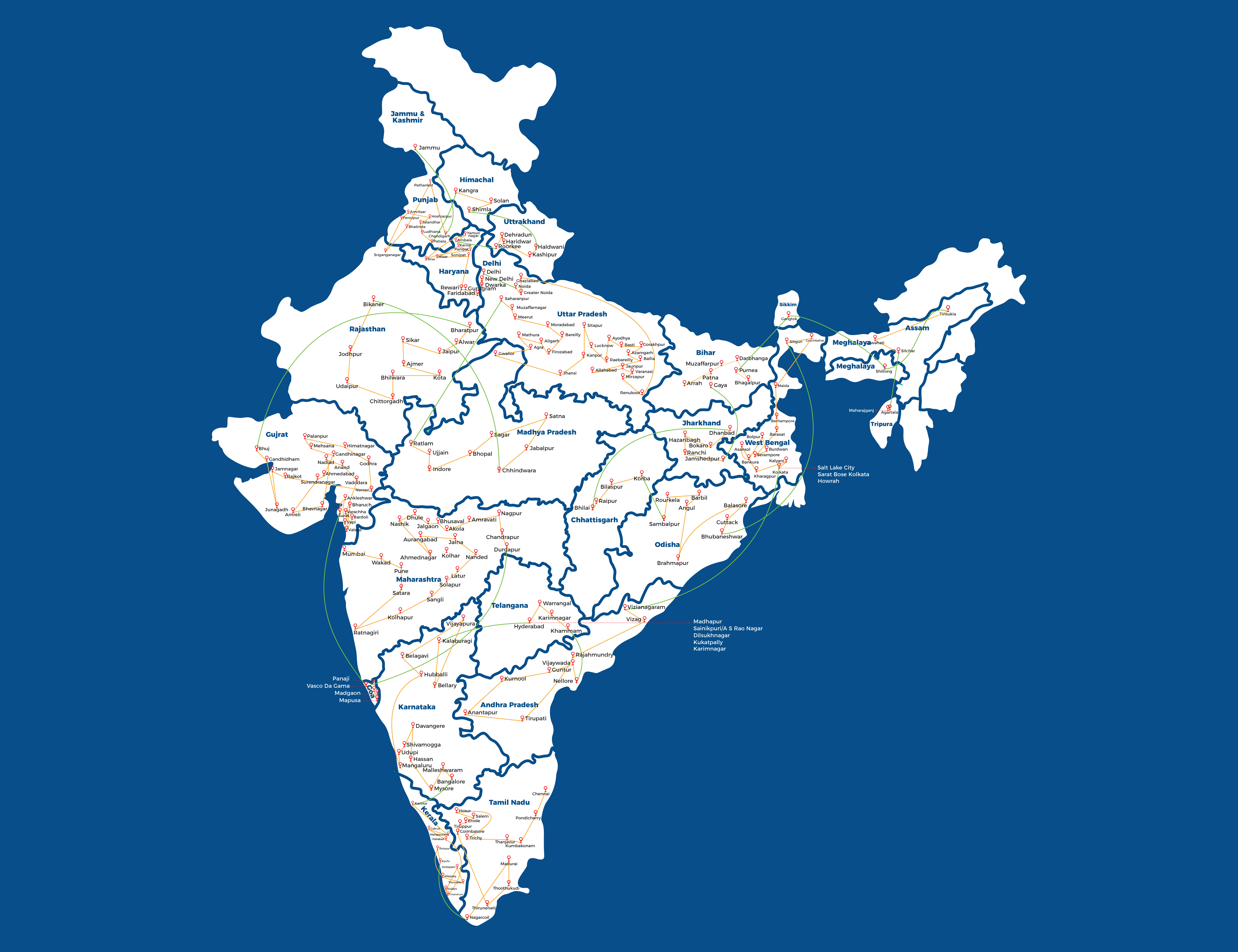 Naari Nivesh Yatra van routes across India